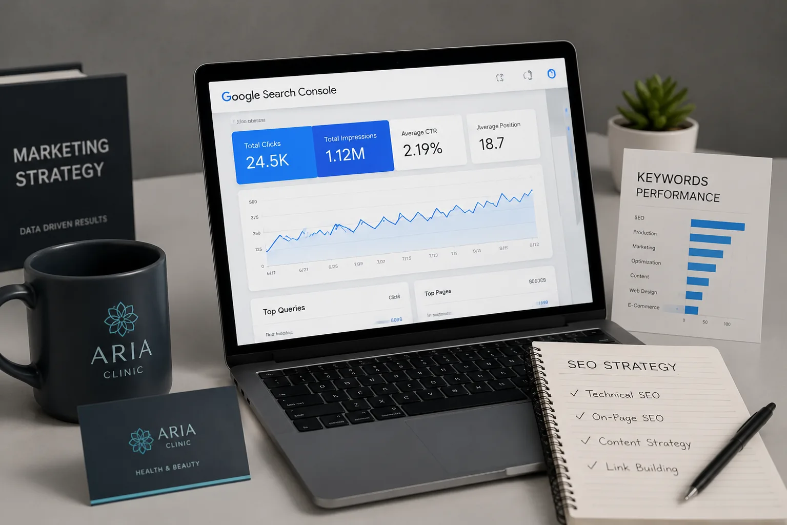 Aria Clinic SEO Campaign